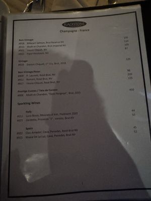 Menu photo 1 Blackstone Steakhouse Melville, NY Menu photo 1 Blackstone Steakhouse Melville, NY