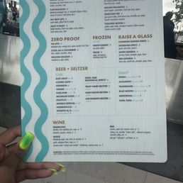 Cocktail menu Cocktail menu