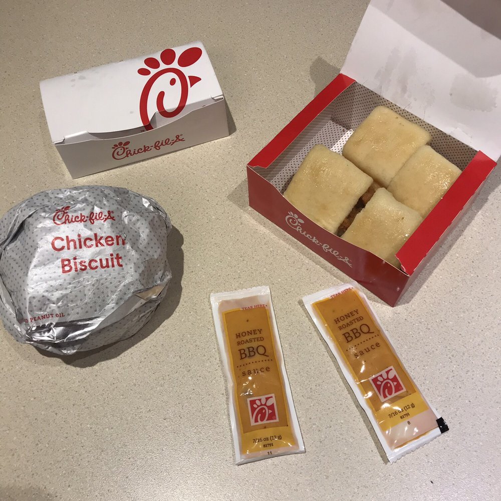 Chick-fil-A - Breakfast. Chick n minis, hash browns and a biscuit - Fast Food Near Me - Collierville, Tennessee