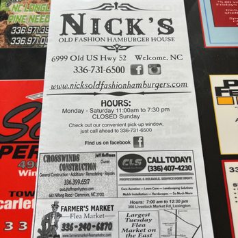 Nick's Old Fashioned Hamburger House - Burgers Near Me - Lexington, North Carolina Nick's Old Fashioned Hamburger House - Burgers Near Me - Lexington, North Carolina