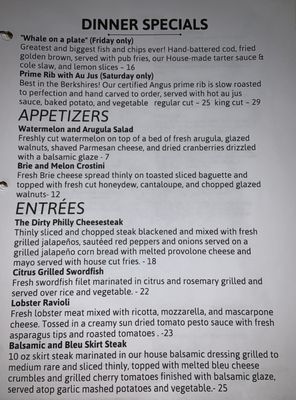 Menu photo 6 The '6 House Pub Williamstown, MA Menu photo 6 The '6 House Pub Williamstown, MA