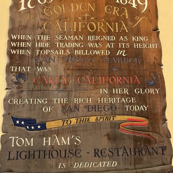 Tom Ham's Lighthouse - Outside plaque - Breakfast & Brunch Near Me - San Diego, California