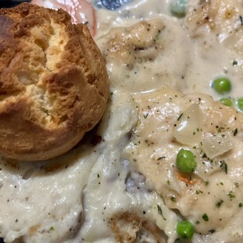 The Cheesecake Factory - Chicken & Biscuits (burnt and hard biscuits with undercooked pieces of potato in the mashed potatoes) - American Near Me - Columbus, Ohio