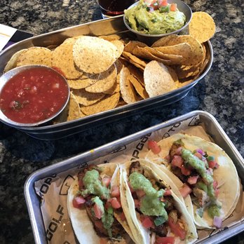Topgolf - Pacific cod fish taco appetizer and guacamole appetizer. - New American Near Me - Brooklyn Center, Minnesota Topgolf - Pacific cod fish taco appetizer and guacamole appetizer. - New American Near Me - Brooklyn Center, Minnesota