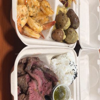 Aina Grill - Garlic shrimp & grilled sirloin - American Near Me - Waipahu, Hawaii Aina Grill - Garlic shrimp & grilled sirloin - American Near Me - Waipahu, Hawaii