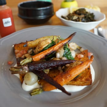 Mother - Squash latkes with glazed root veggies, baby kale, sage and creme fraiche. Those latkes are so good! - Vegetarian Near Me - Sacramento, California