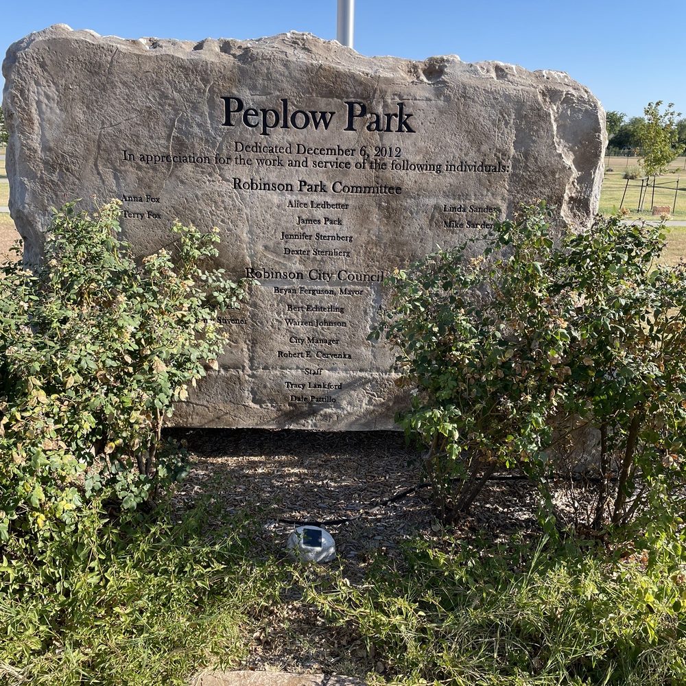 Peplow Park - Park sign. - Parks Near Me - Robinson, Texas Peplow Park - Park sign. - Parks Near Me - Robinson, Texas