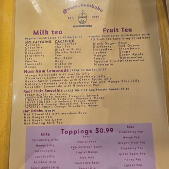 Num Num Boba South - Menu - Bubble Tea Near Me - Reno, Nevada Num Num Boba South - Menu - Bubble Tea Near Me - Reno, Nevada