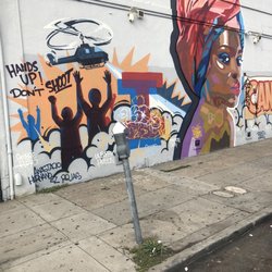 Social Justice Protest mural - Left side mural
