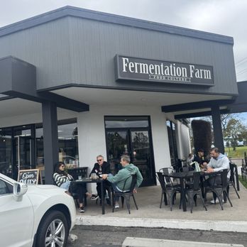 Fermentation Farm - This is the outside they have lots of outdoor seating - Health Markets Near Me - Costa Mesa, California