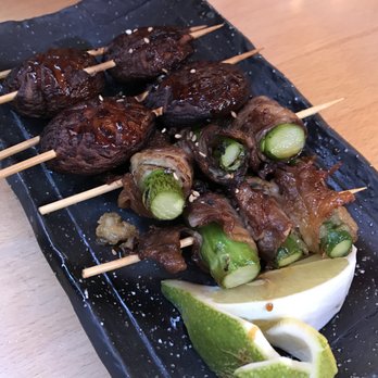 Kimura - skewers: beed asparagus and shiitake mushrooms - Japanese Near Me - New York, New York