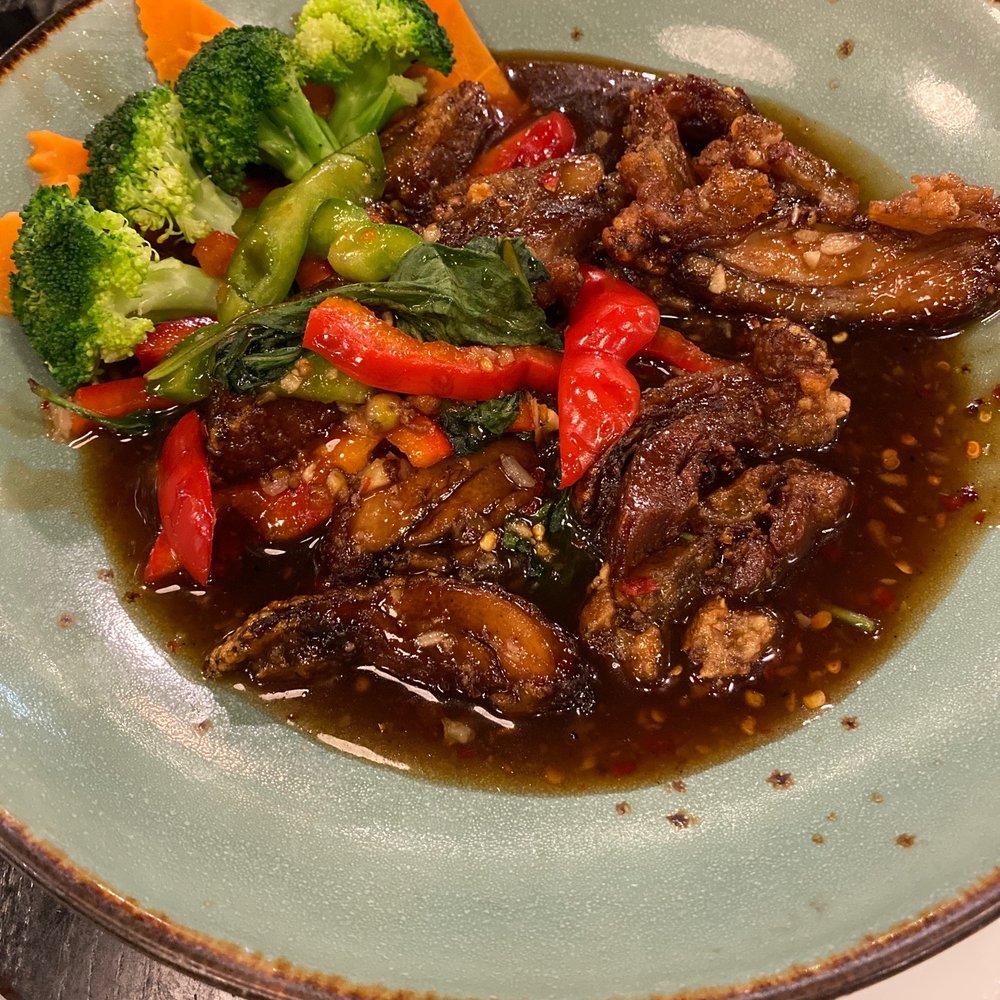 Thai At Waugh Chapel - Crispy Duck with Basil Leaves - Thai Near Me - Gambrills, Maryland Thai At Waugh Chapel - Crispy Duck with Basil Leaves - Thai Near Me - Gambrills, Maryland