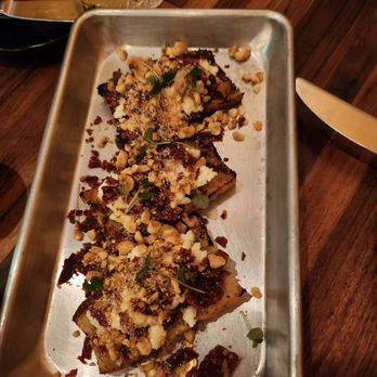 Centro Bar & Kitchen - Centro Bruschetta with house made ricotta and toasted prosciutto honey drizzle and toasted hazelnut $9 (not my fav) - Tapas/Small Plates Near Me - Reno, Nevada Centro Bar & Kitchen - Centro Bruschetta with house made ricotta and toasted prosciutto honey drizzle and toasted hazelnut $9 (not my fav) - Tapas/Small Plates Near Me - Reno, Nevada
