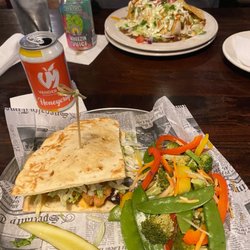 Kirby House - Supposed to be grilled GF chicken on cauliflower bread, but they messed up and gave me breaded chicken (I'm Celiac)