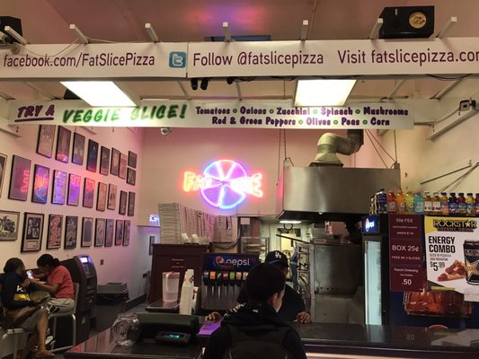 Photo of Fat Slice Pizza - Berkeley, CA, US. From the front counter