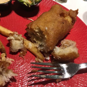 Harbor Grille - Fish and Chips. Suppose to be it's more like bread and cold fries - Sports Bars Near Me - Baltimore, Maryland