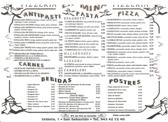 Menu photo 2 La Mina Donostia / San Sebastián, SS