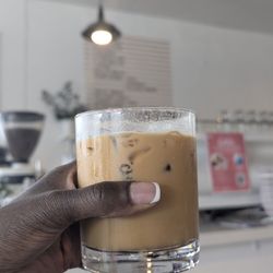 Spud's Coffee - Cold caramel latte