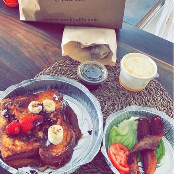Urth Caffe - Stuffed french toast w/ a side of bacon ($22.14) - Coffee & Tea Near Me - Laguna Beach, California