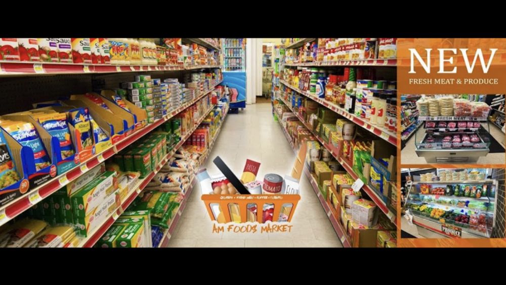 AM Foods Market & Tobacco Logo