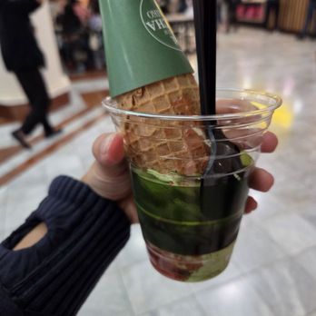 Matcha Cafe Maiko - Matcha soft serve with strawberry puree - Desserts Near Me - San Francisco, California Matcha Cafe Maiko - Matcha soft serve with strawberry puree - Desserts Near Me - San Francisco, California