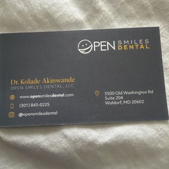 Open Smiles Dental - Business card - Cosmetic Dentists Near Me - Waldorf, Maryland Open Smiles Dental - Business card - Cosmetic Dentists Near Me - Waldorf, Maryland