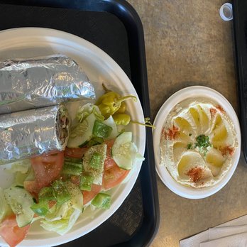 SAMA GRILL - Lamb sandwich with hummus & salad - Mediterranean Near Me - Southampton, Pennsylvania SAMA GRILL - Lamb sandwich with hummus & salad - Mediterranean Near Me - Southampton, Pennsylvania