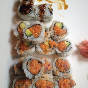 Sumo Sushi - Lunch special, top to bottom: eel roll (almost had it all...) spicy salmon, and spicy tuna - Sushi Bars Near Me - Philadelphia, Pennsylvania