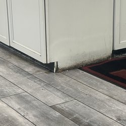 Lee's Famous Recipe Chicken - Please clean pantry and floor. So greasy the wake to the restroom is very unsafe. Floor is also wet Everytime in the men's restroom.