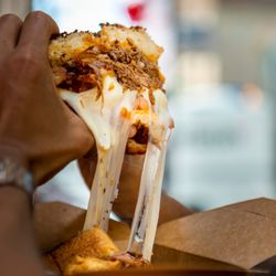 Hungry Nomads - Short Rib Mozzarella Stick Grilled Cheese