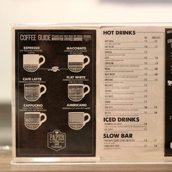 Paper Co Cafe - Menu & cute coffee guide - Coffee & Tea Near Me - Houston, Texas