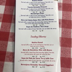 El Pilon - Monday and Tuesday menus