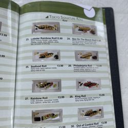 Tokyo Japanese Steak House - Menu