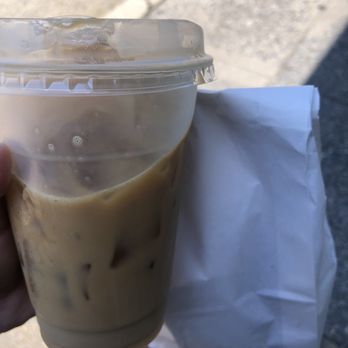 Saku Saku Flakerie - Iced almond milk latte - Bakeries Near Me - Washington, DC, District of Columbia