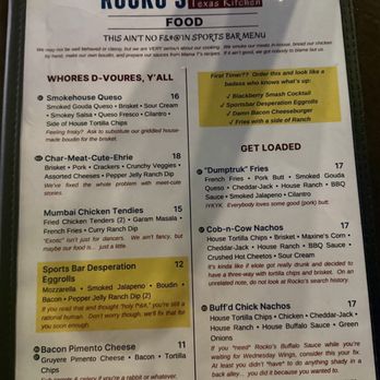 Rocko's Dive Bar & Texas Kitchen - Starters menu - Dive Bars Near Me - Pearland, Texas