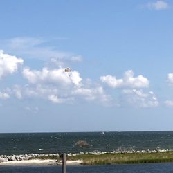 Hatteras Parasail - View of the riders from the dock.