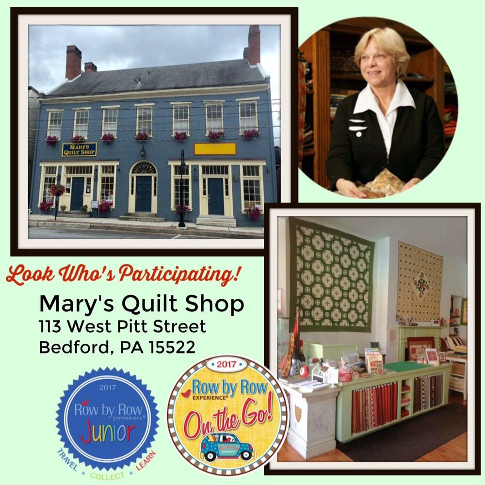 MARY’S QUILT SHOP Updated August 2024 113 W Pitt St, Bedford, Pennsylvania Fabric Stores