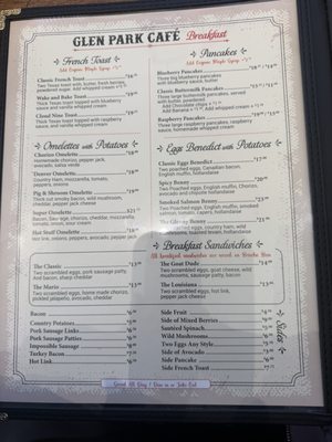 Menu photo 4 Glen Park Cafe San Francisco, CA