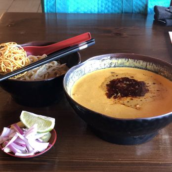 Khao Soi Thai - Khao Soi with shrimp (noodles on the side per request) THIRD VISIT - Thai Near Me - Studio City, California Khao Soi Thai - Khao Soi with shrimp (noodles on the side per request) THIRD VISIT - Thai Near Me - Studio City, California