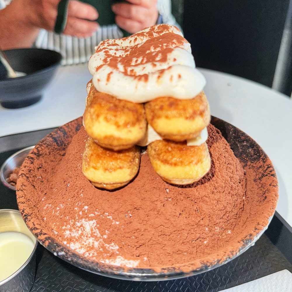 Bru Tea Cafe - Tiramisu bingsu chocolate cereal flakes nice touch. The lady fingers also a yummy treat - Bubble Tea Near Me - Elk Grove, California Bru Tea Cafe - Tiramisu bingsu chocolate cereal flakes nice touch. The lady fingers also a yummy treat - Bubble Tea Near Me - Elk Grove, California