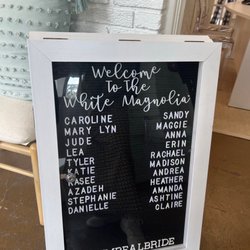 The White Magnolia Bridal Collection - Custom name board