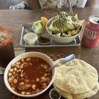Alta Baja Market - Pozole and Chilaquiles with a Tamarindo Michelada and Cactus Rose Cider - Grocery Near Me - Santa Ana, California