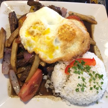Mucho Gusto - Lomo Saltado with 2 eggs - Peruvian Near Me - Fontana, California