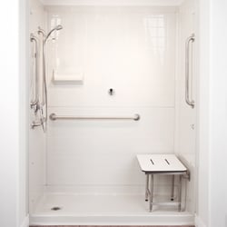 Low Barrier Entry Shower with ADA Bench by America's Best Bath AZ