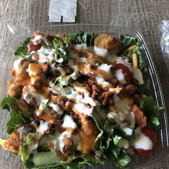 Chick-fil-A - Cobb Salad (no eggs) with Ranch & Buffalo dressing - Fast Food Near Me - Pompano Beach, Florida