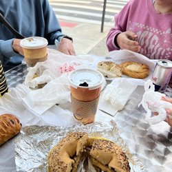 Bagels By The Bay - Everything Egg Bagel with Egg, Sausage and Cheese.