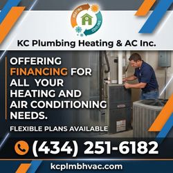 KC Plumbing Heating & A/C - Financing for all your heating, air conditioning and plumbing needs