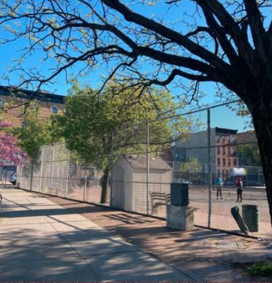 Jackie Robinson Park Playground Tennis Courts by null