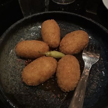 Capa - CROQUETAS Serrano Jamón, Bechamel, Smoked Fig Mustard - Spanish Near Me - Lake Buena Vista, Florida Capa - CROQUETAS Serrano Jamón, Bechamel, Smoked Fig Mustard - Spanish Near Me - Lake Buena Vista, Florida