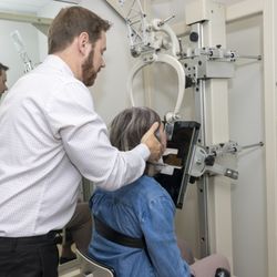 Laneville Family Chiropractic - Taking precise x-rays of the upper neck.
